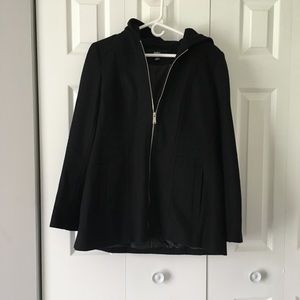 EUC Black Dressy Zipper Coat